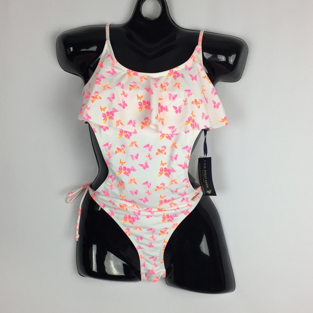 🆕Ⓜ️ U.S. Polo Assn. one-piece flounce swimsuit - Picture 4 of 6
